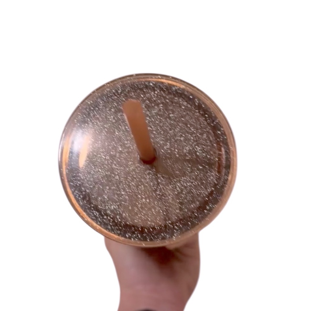 NEW 2018 RARE Starbucks Rose Gold glitter top 24oz Venti stainless Steel tumbler - Picture 15 of 17